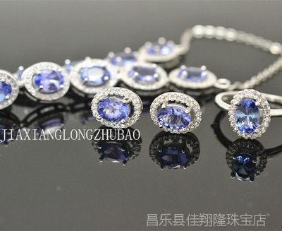 直銷批發(fā)天然坦桑石手飾套裝 時光寶石的魅力與商業(yè)機(jī)遇